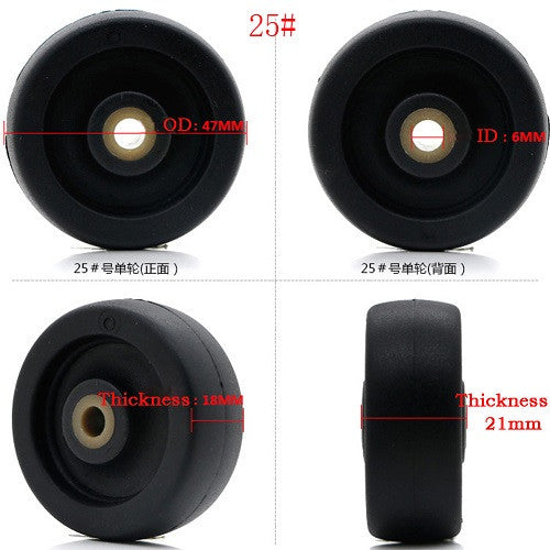 Suitcase Wheels Repair Replacement Parts for Luggage  360 Spinner Upright Mute High Quality  Wheels for Suitcases 1 PCS