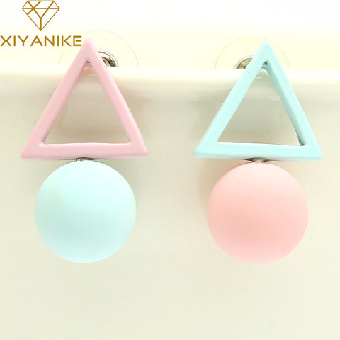 New Brand Different Candy Color Stud Earrings For Women  Fashion Korean Earings Jewelry brincos boucle d'oreille E1157