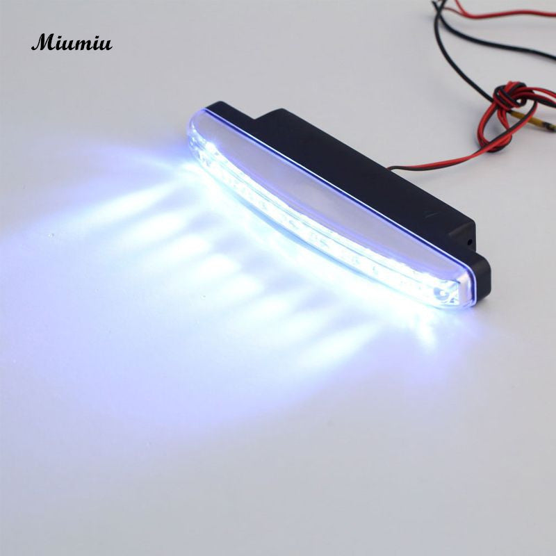 Miumiu Car DRL Daytime Running Light Car Day Lights assembly 8 LED Super Bright Work Light Bar Fog Lamp Floodlight White