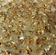 50 pcs/lot Alloy Earring Backs Bullet Stoppers Earnuts Ear Plugs Gold Silver Plated Findings Jewelry Accessories #JA005