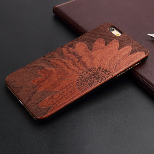 Natural U&I Brand New Wood Phone Case For iPhone 5 5S 6 6S 6Plus 7 7Plus Cover Wooden High Quality Shockproof Protector Coque