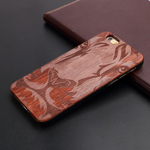 Natural U&I Brand New Wood Phone Case For iPhone 5 5S 6 6S 6Plus 7 7Plus Cover Wooden High Quality Shockproof Protector Coque