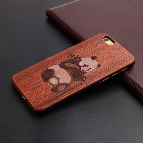 Natural U&I Brand New Wood Phone Case For iPhone 5 5S 6 6S 6Plus 7 7Plus Cover Wooden High Quality Shockproof Protector Coque