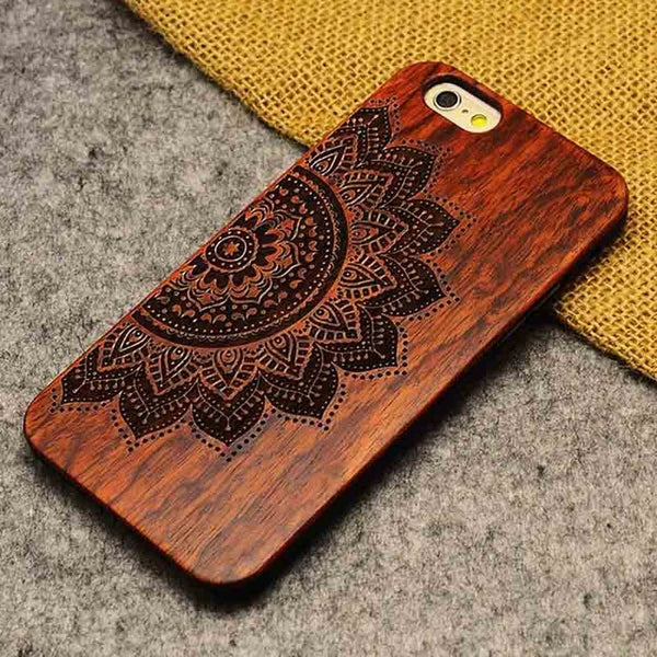 Natural U&I Brand New Wood Phone Case For iPhone 5 5S 6 6S 6Plus 7 7Plus Cover Wooden High Quality Shockproof Protector Coque