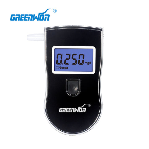 2017 NEW Hot selling Professional Police Digital Breath Alcohol Tester Breathalyzer AT818 Free shipping+10pcs mouthpieces