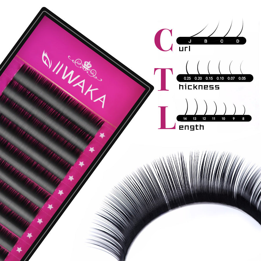 1pc All Sizes Premium 3D Volume Eyelash Extensions Lash JBCD Curl 2015 New Lash IIWAKA Brand