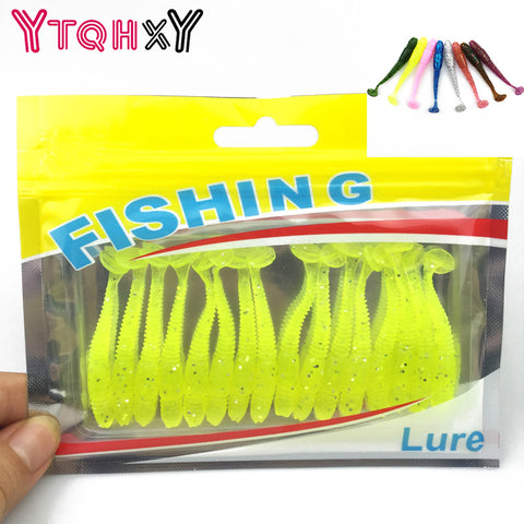 16Pcs/Lot 5cm/1g Lures Soft Bait Worms fishing lure with salt smell Hot Fishing Takcle Grub Artificial Lures YE-169