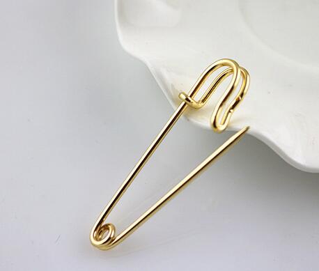 GHRQX 5PCS 50mm Brooches Pin  gold bronze rhodium 3 Holes Brooches Pin  DIY Jewelry Findings Parts jewelry accessories
