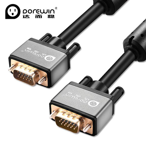 Dorewin VGA Cable 1080P VGA to VGA Male to Male Flat Cable Extension Video Cable Connector for PC TV Laptop Projector Monitor