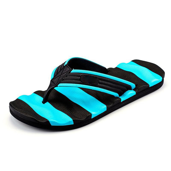 Plardin 2017 Summer Casual men's Flip Flops Flat Sandals Shoes For men Striped Flip Flops Beach Sandals Shoes Man Outside Shoes