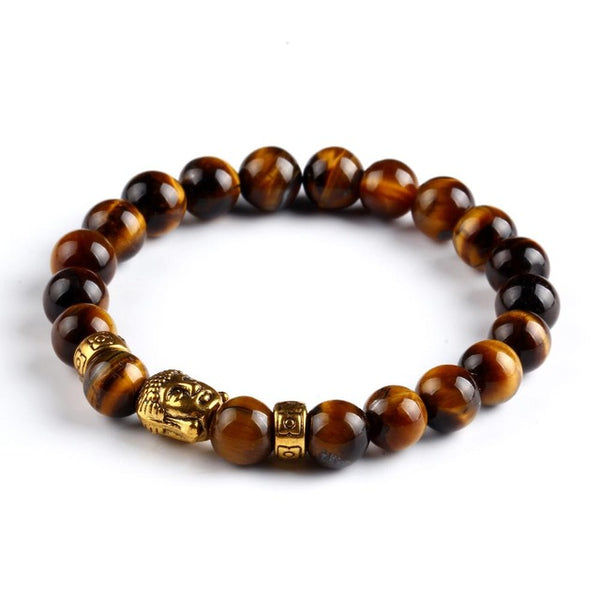 17KM Lava Stone Onyx Bead Buddha Bracelet Buddha Stone Black Yoga bracelets For Men Women Mujer Pulseras Fashion Jewelry