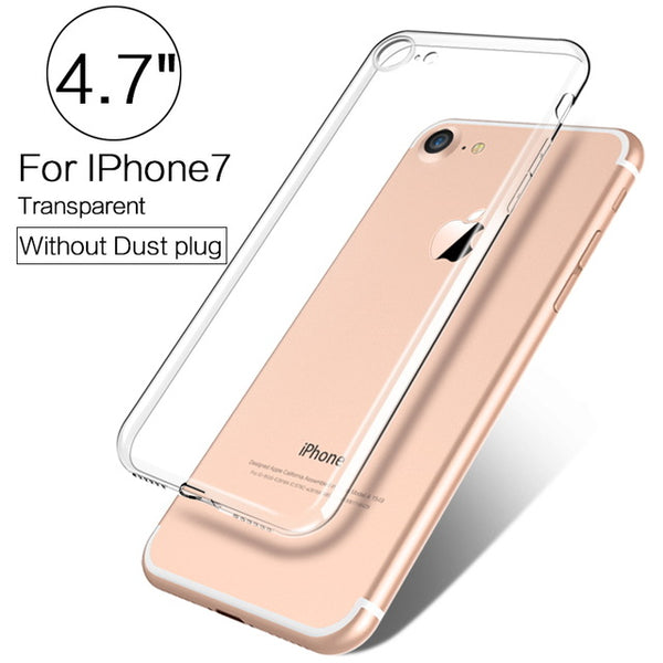 PZOZ Luxury Brand TPU Silicon Slim Clear 360 Transparent Silicone Case Cover For Apple iPhone 7 Plus 7Plus iPhone7 i Phone iPone