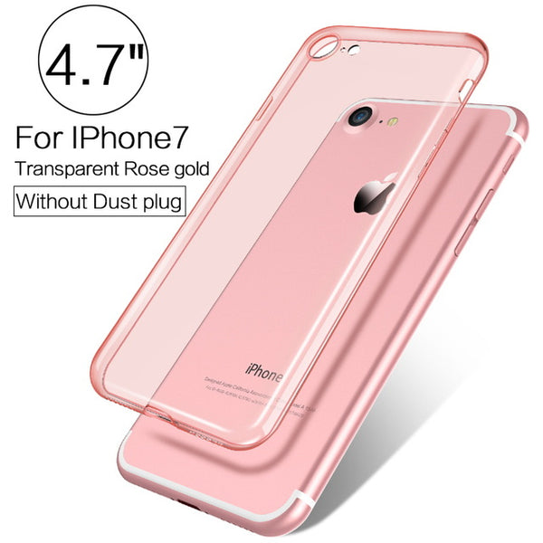 PZOZ Luxury Brand TPU Silicon Slim Clear 360 Transparent Silicone Case Cover For Apple iPhone 7 Plus 7Plus iPhone7 i Phone iPone