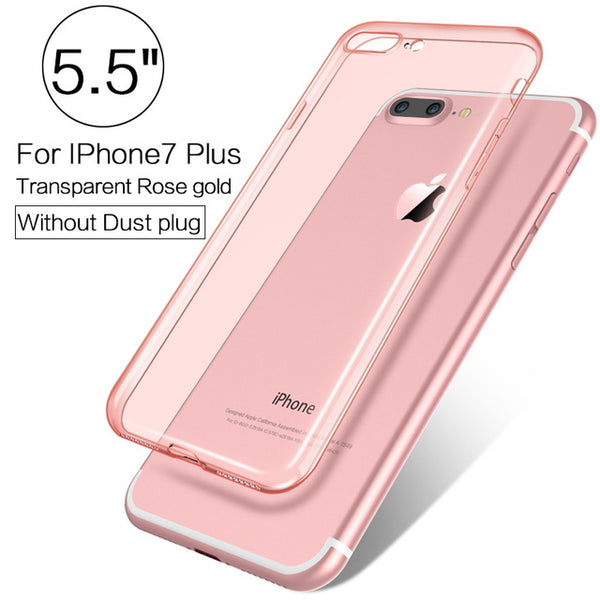 PZOZ Luxury Brand TPU Silicon Slim Clear 360 Transparent Silicone Case Cover For Apple iPhone 7 Plus 7Plus iPhone7 i Phone iPone