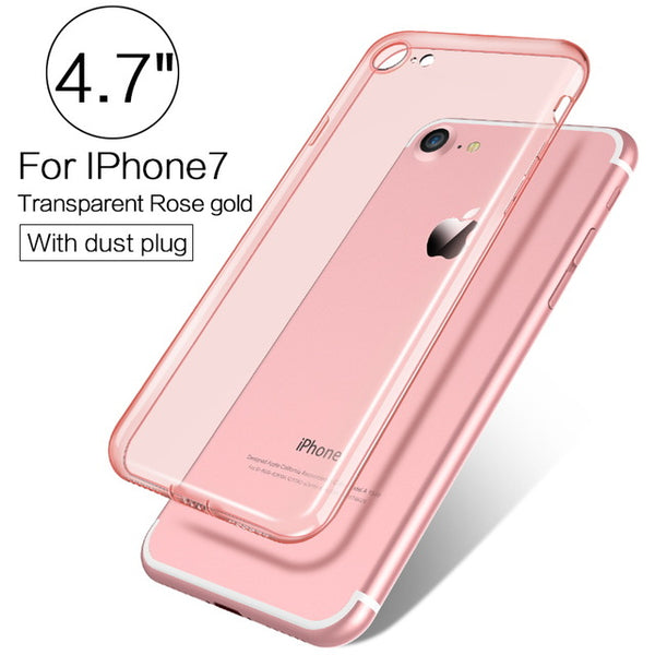 PZOZ Luxury Brand TPU Silicon Slim Clear 360 Transparent Silicone Case Cover For Apple iPhone 7 Plus 7Plus iPhone7 i Phone iPone