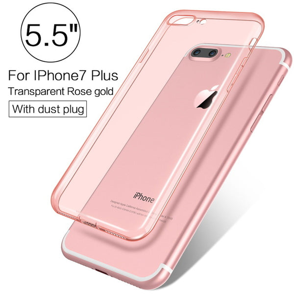 PZOZ Luxury Brand TPU Silicon Slim Clear 360 Transparent Silicone Case Cover For Apple iPhone 7 Plus 7Plus iPhone7 i Phone iPone