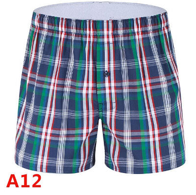 TOIVOTUKSIA Plaid Men Boxer Shorts Mens Underwear Trunks Cotton Cuecas Underwear boxers for male Woven Homme Boxer Arrow Panties