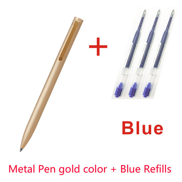 Xiaomi White Black 0.5mm Point Mijia Sign Pen MI Pen Smooth Switzerland Refill Japan Black Blue Ink 10mm Diamete Light spin pen