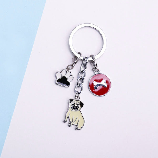 Metal PET Key Chain welsh Corgi Dogs Key Ring Bag charm Wholesale Lovely Keychain Car Keyring gift Women Jewelry Drop shipping