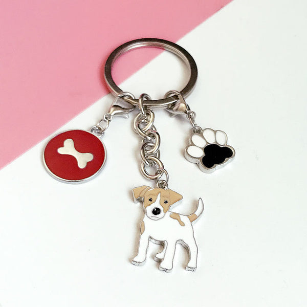 Metal PET Key Chain welsh Corgi Dogs Key Ring Bag charm Wholesale Lovely Keychain Car Keyring gift Women Jewelry Drop shipping