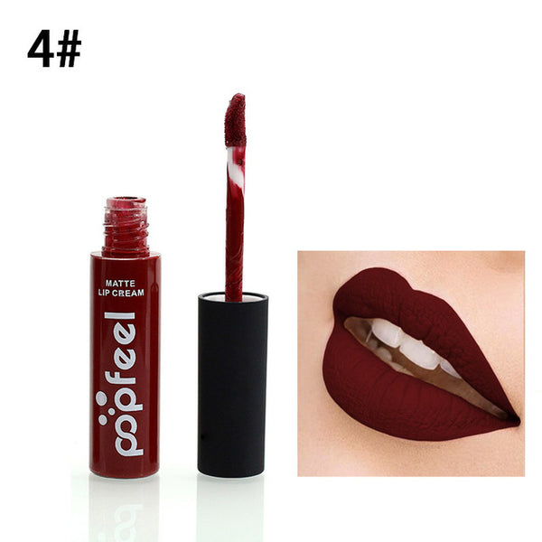 2017 Brand Makeup Waterproof batom Tint Lip Gloss Red Brown Nude Long Lasting Hot Popfeel Brand Liquid Matte Makeup Lipstick