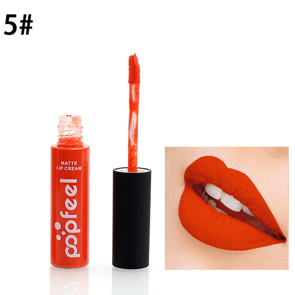 2017 Brand Makeup Waterproof batom Tint Lip Gloss Red Brown Nude Long Lasting Hot Popfeel Brand Liquid Matte Makeup Lipstick