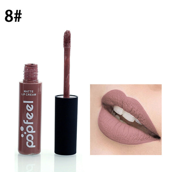 2017 Brand Makeup Waterproof batom Tint Lip Gloss Red Brown Nude Long Lasting Hot Popfeel Brand Liquid Matte Makeup Lipstick