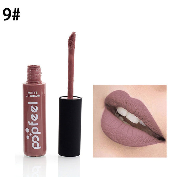 2017 Brand Makeup Waterproof batom Tint Lip Gloss Red Brown Nude Long Lasting Hot Popfeel Brand Liquid Matte Makeup Lipstick