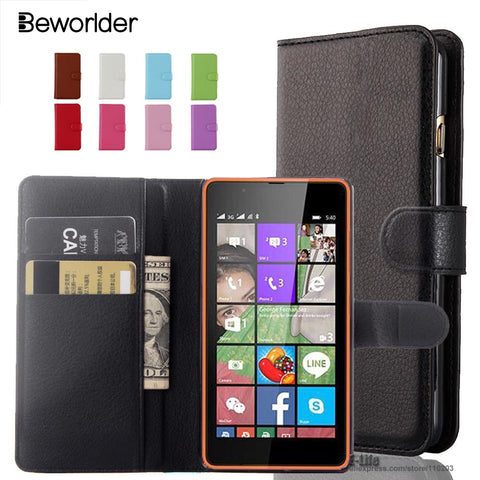 Beworlder Luxury Wallet PU Leather Case For Nokia Lumia Microsoft Lumia 430 435 520 530 535 550 620 625 630 640 650 730 Case