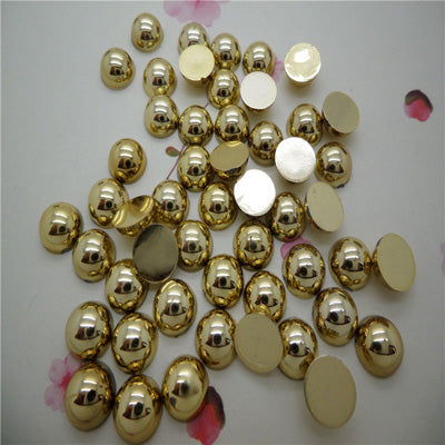 Free Shipping 300Pcs/lot  5mm AB Colors Craft ABS Imitation Pearls Half Round Flatback Pearls Resin Scrapbook Beads Decorate Diy