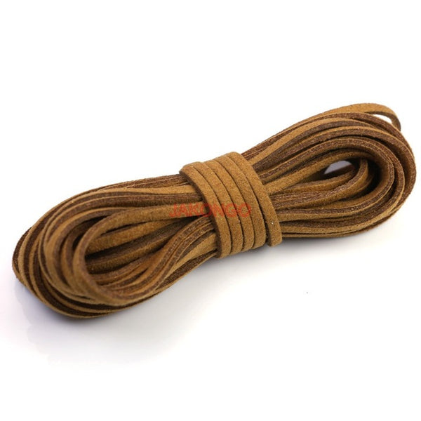 JAKONGO Flat Faux Suede Korean Velvet Leather Cord DIY Rope Thread Jewelry Making Decorative Handicrafts Accessories 3mm