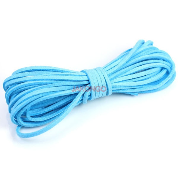 JAKONGO Flat Faux Suede Korean Velvet Leather Cord DIY Rope Thread Jewelry Making Decorative Handicrafts Accessories 3mm