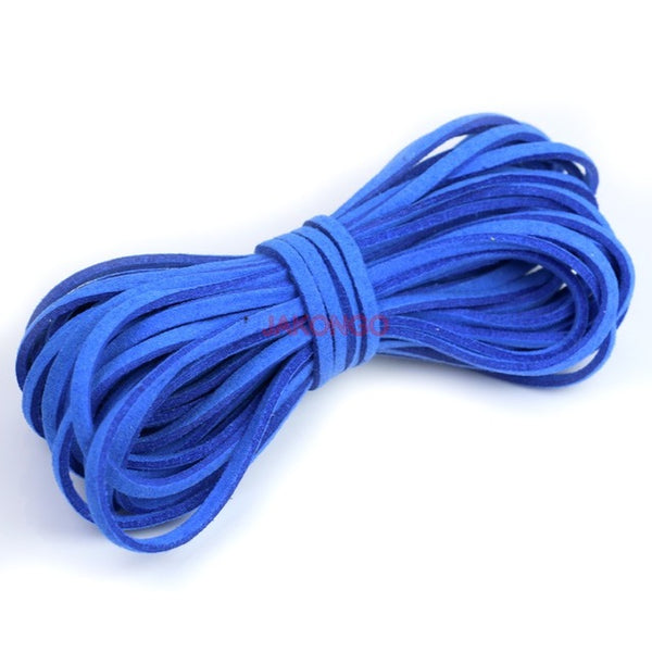 JAKONGO Flat Faux Suede Korean Velvet Leather Cord DIY Rope Thread Jewelry Making Decorative Handicrafts Accessories 3mm