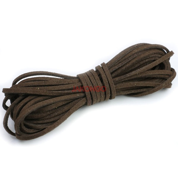 JAKONGO Flat Faux Suede Korean Velvet Leather Cord DIY Rope Thread Jewelry Making Decorative Handicrafts Accessories 3mm