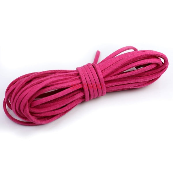 JAKONGO Flat Faux Suede Korean Velvet Leather Cord DIY Rope Thread Jewelry Making Decorative Handicrafts Accessories 3mm