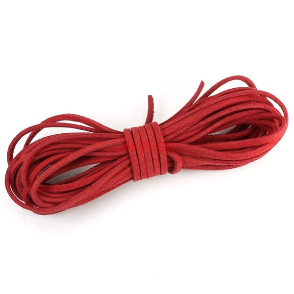 JAKONGO Flat Faux Suede Korean Velvet Leather Cord DIY Rope Thread Jewelry Making Decorative Handicrafts Accessories 3mm