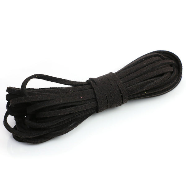 JAKONGO Flat Faux Suede Korean Velvet Leather Cord DIY Rope Thread Jewelry Making Decorative Handicrafts Accessories 3mm