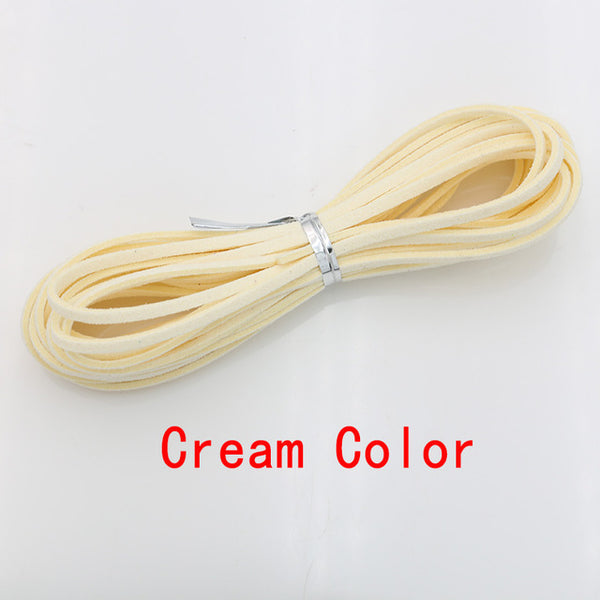 JAKONGO Flat Faux Suede Korean Velvet Leather Cord DIY Rope Thread Jewelry Making Decorative Handicrafts Accessories 3mm