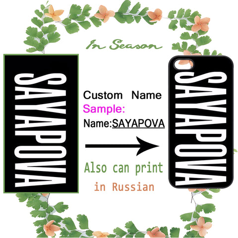 Custom DIY Name Personalize Case for iPhone 4 4S 5 5S 5C SE 6 6S 7 Plus Samsung Galaxy S3 S4 S5 Mini S6 S7 S8 Edge Plus A3 A5 A7