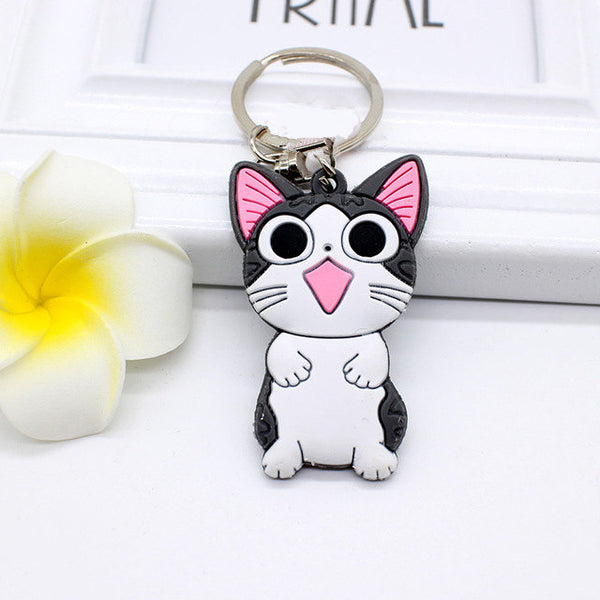 Cute Cartoon mickey minne Keychains Hello Kitty Cheese cat Bear Key chains Bag Pendant cat Owl Minion key Pendant Anime jewelry