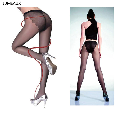 JUMEAUX 3 Pairs Women Tights Invisible Wire Transparent Butterfly File Pantyhose Sexy Wire Women Pantyhose Summer Tight