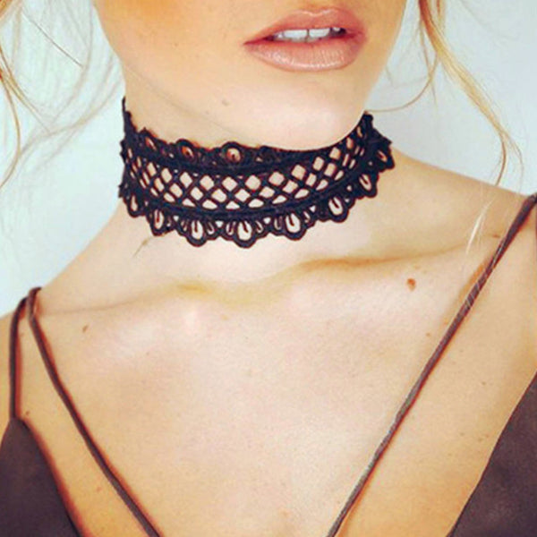 2 Pcs 2017 Vintage Retro Black Velvet Choker Necklace Women Chokers Necklaces Chocker collares mujer Collier ras de cou