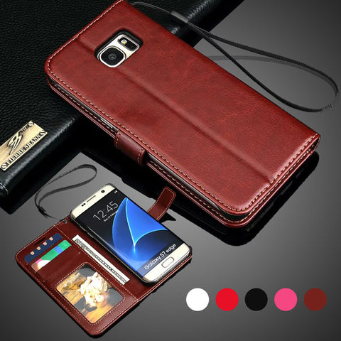 LANCASE For Samsung Galaxy S7 Edge Case Stand Wallet Flip PU Leather Case For Samsung Galaxy A5 2017 S7 A5 2016 A3 S6 S5 Note 5