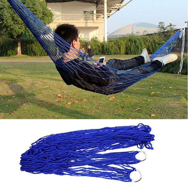 Portable Garden Outdoor Camping Travel Furniture Mesh Hammock swing Sleeping Bed Nylon Hang Mesh Net for camping hunting hiking