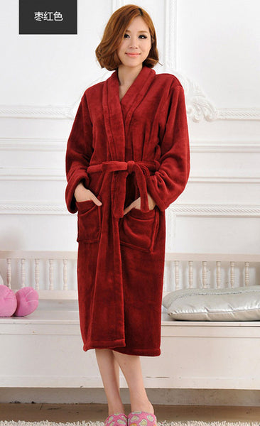 2017 Winter Autumn  thick  flannel men's women's  Bath Robes  gentlemen's homewear male sleepwear lounges pajamas pyjamas