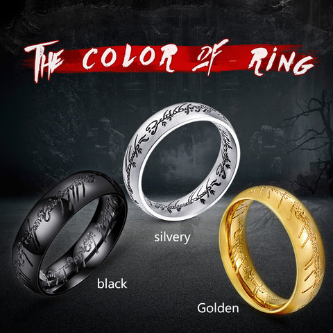 movie style high quality stainless steel men and women one ring fashion popular exquisite magic jewelry