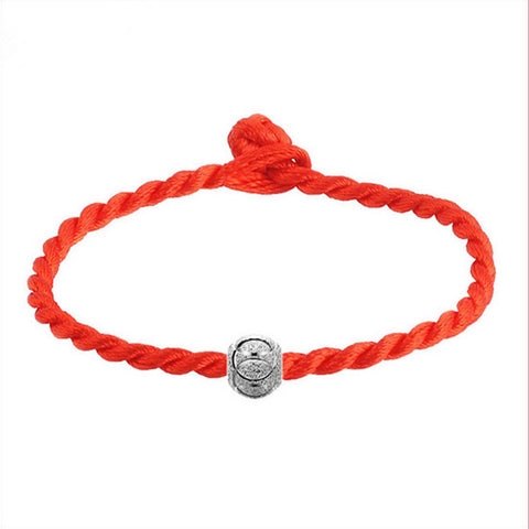 2017 red string editing simple and stylish woman with transfer beads bracelet wholesale Free shipping