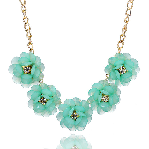 New Korean fashion sweet and rich summer fashion flowers short necklace women statement necklace SO beautiful XY-N447
