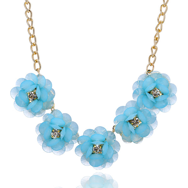 New Korean fashion sweet and rich summer fashion flowers short necklace women statement necklace SO beautiful XY-N447
