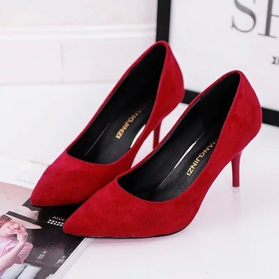 Shuangxi.jsd 2017 Summer Shoes Woman High Heels Brand Fashion Suede Fine With Variety Of High-heeled 5cm Women Shoes 34-42